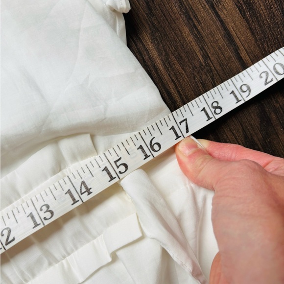 ZARA White Ruffle Sleeve Garden Dress - Picture 8 of 15